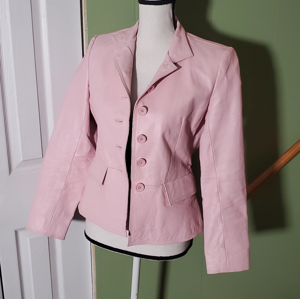 vintage chadwicks pink leather jacket